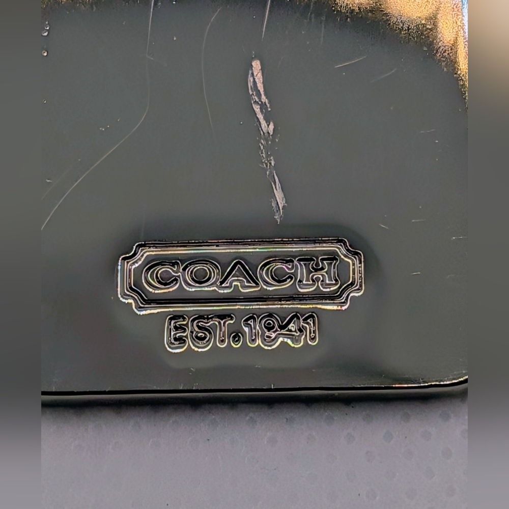 Coach Hangtag Silver Metal Bag Charm Fob For Handbag Purse 1.25” Hang Tag - Picture 3 of 3